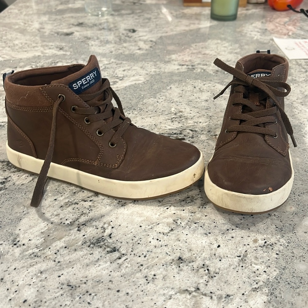 Boys Leather Sperry Boots